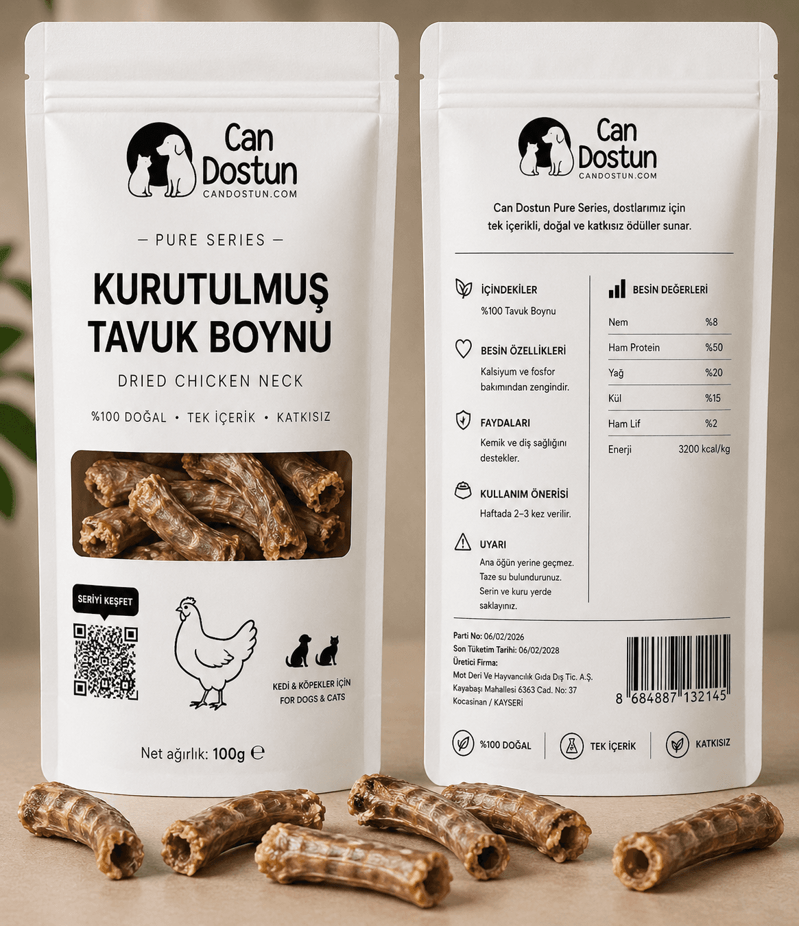 Kurutulmuş Tavuk Boynu