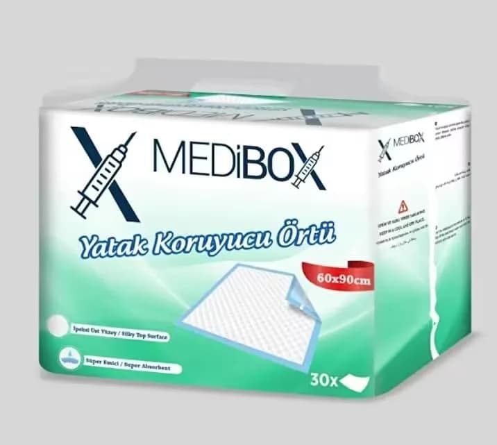 MEDİBOX Yatak Koruyucu Örtü 60x90 30 Lu