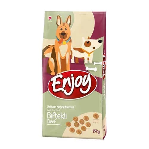 Enjoy Yetişkin Köpek Maması Biftekli 15Kg - Köpek Kuru Maması