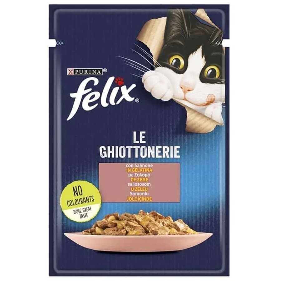 Felix Le Ghiottonerie Somonlu Yaş Kedi Maması 85 Gr