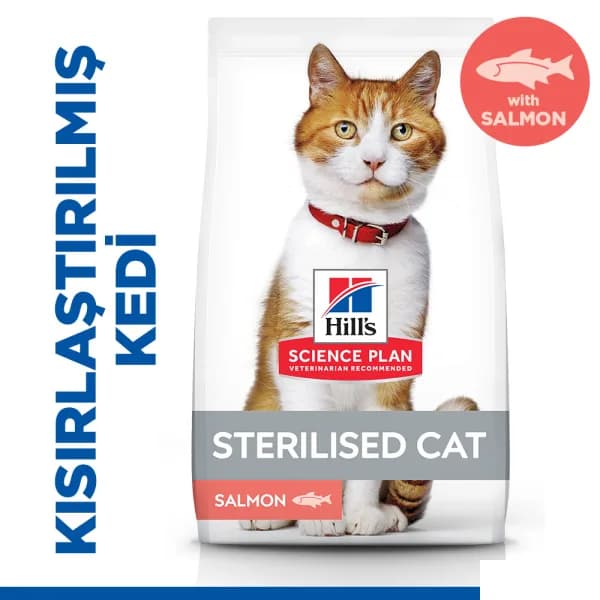 Hill’s Science Plan Sterilised Cat Adult Salmon 3 Kg – Kısırlaştırılmış Yetişkin Kedi Maması