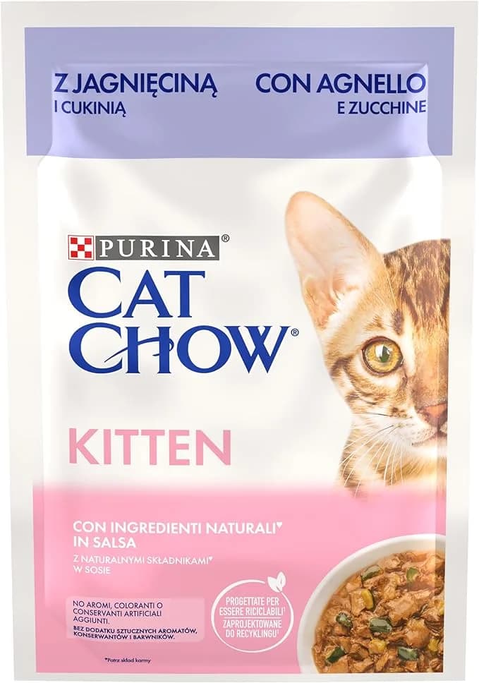Cat Chow Kitten Kuzu Etli Yavru Kedi Yaş Maması 85 Gr