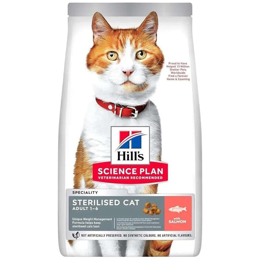 Hill's Science Plan Sterilised Cat Adult Salmon 10Kg - Kedi Kuru Maması